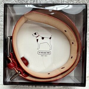 Coach Heart Tag Leather Dog Collar